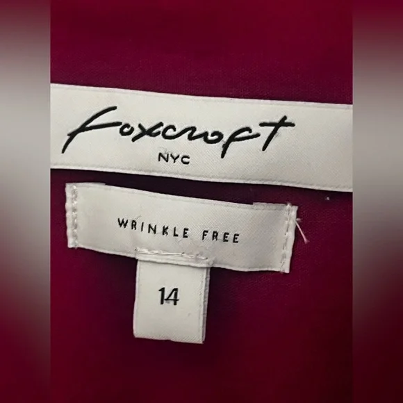 Foxcroft Women's Button Down Shirt - Deep Pink - Picture 4 of 5